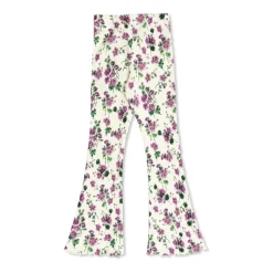 Stripete bukser med blomstermotiv