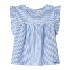 Stripete sommerfugl erme bluse