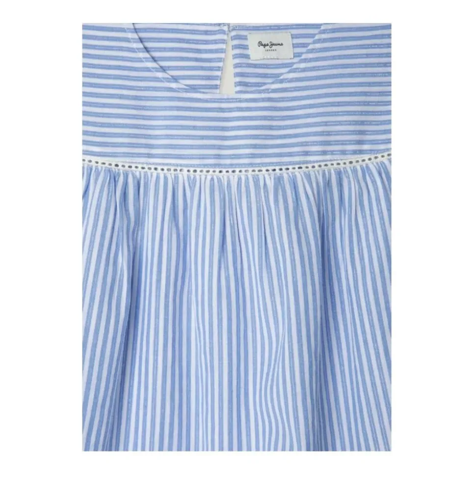Stripete sommerfugl erme bluse