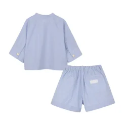 Stripet skjorte og shorts sett