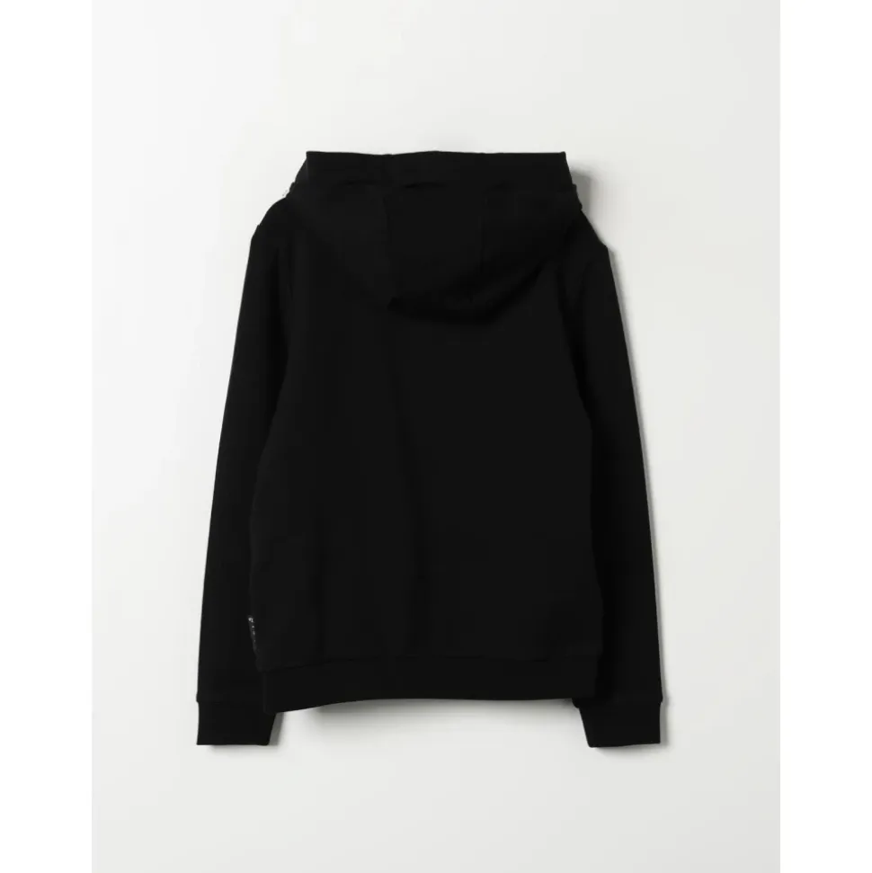 Svart Barn ZipUp Hoodie