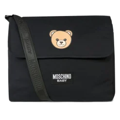 Svart bomullsskiftbag med Teddy Bear