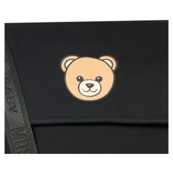 Svart bomullsskiftbag med Teddy Bear