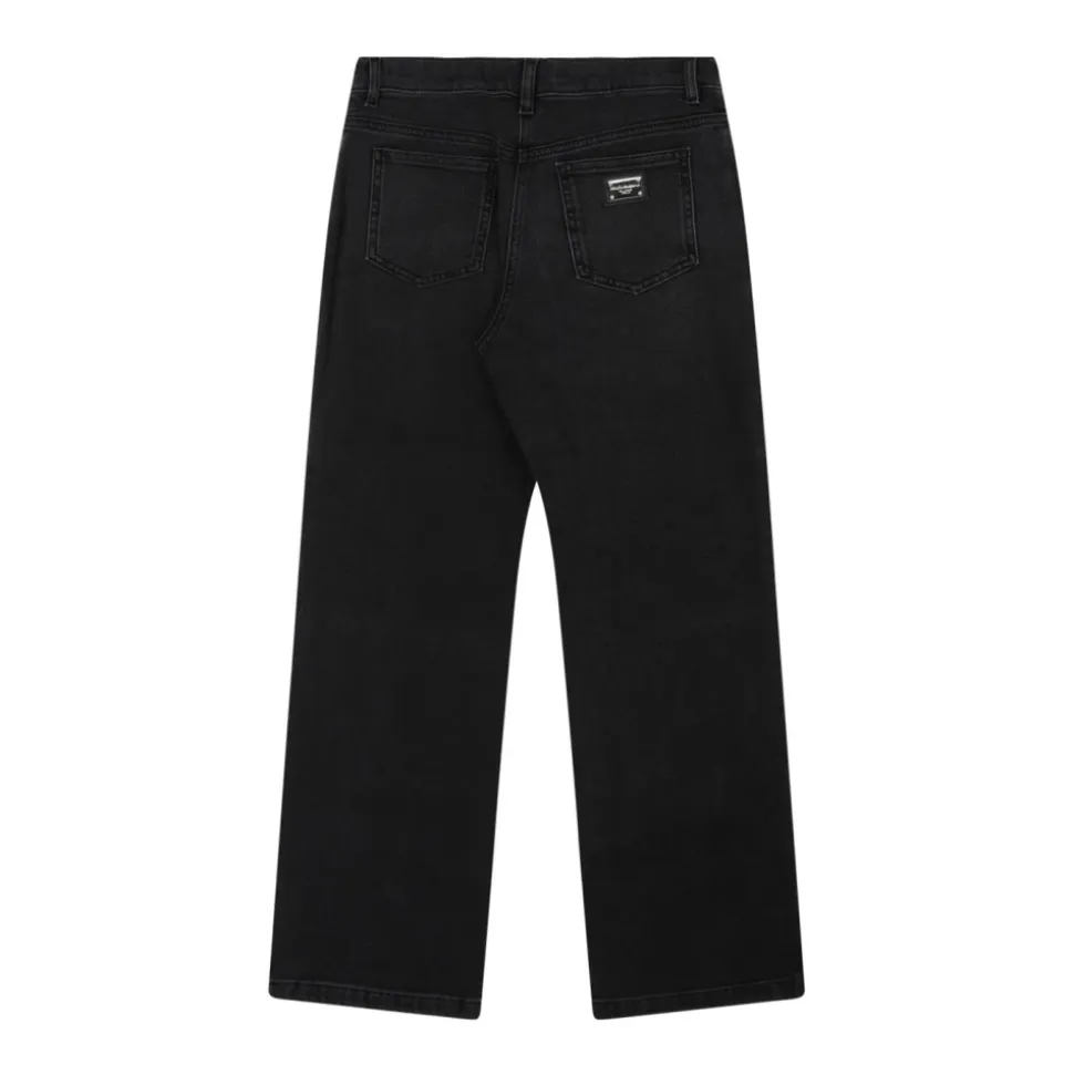Svart Logo Plaque Jeans