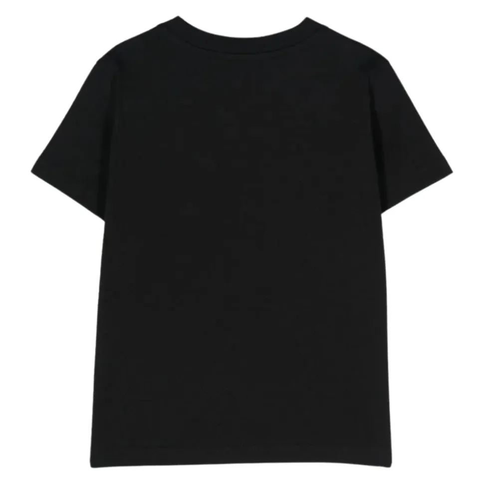 Svart T-skjorte med filtlogo for barn