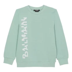 Sweatshirt med glitter Balmain-logo
