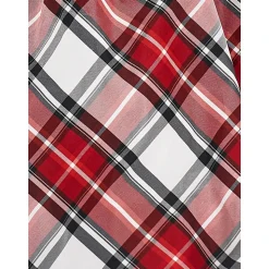 Tartan Taffeta Ballongskjørt i Rød