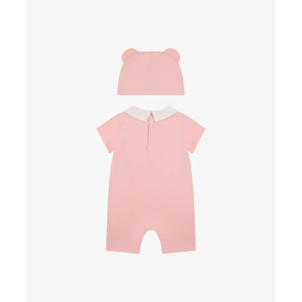 Teddy Bear bomullsjersey sparkedress og hatt-sett