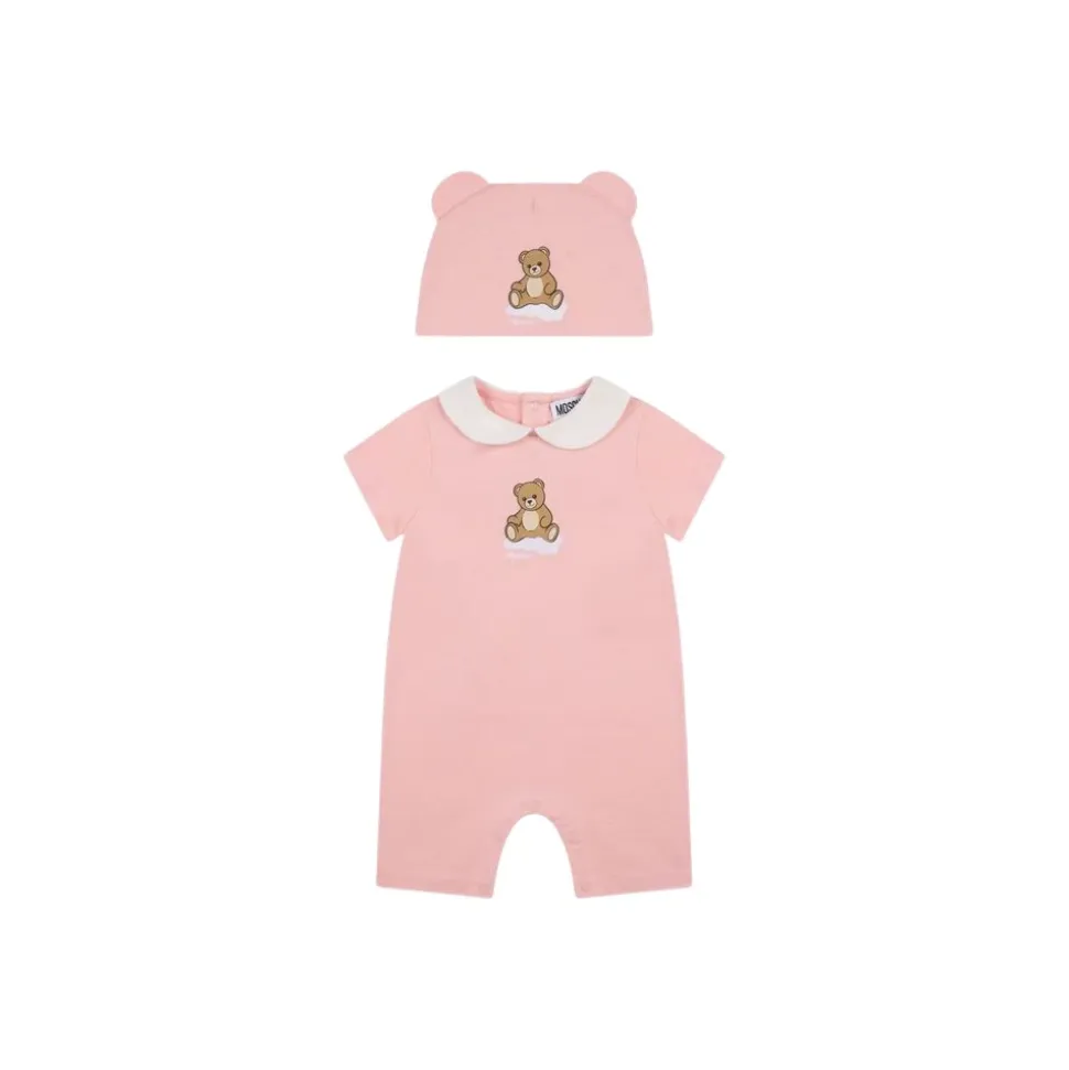 Teddy Bear bomullsjersey sparkedress og hatt-sett