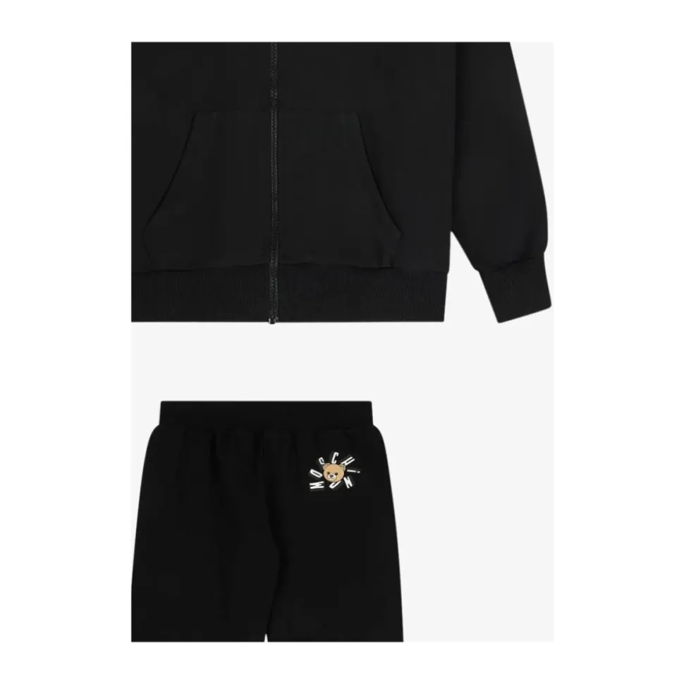Teddy Bear bomulls-jumpsuit med hettegenser