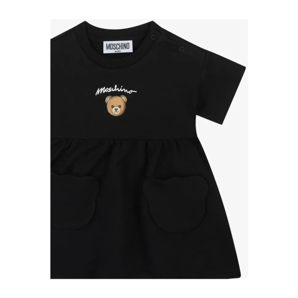Teddy Bear Cotton Sweatshirt Dress