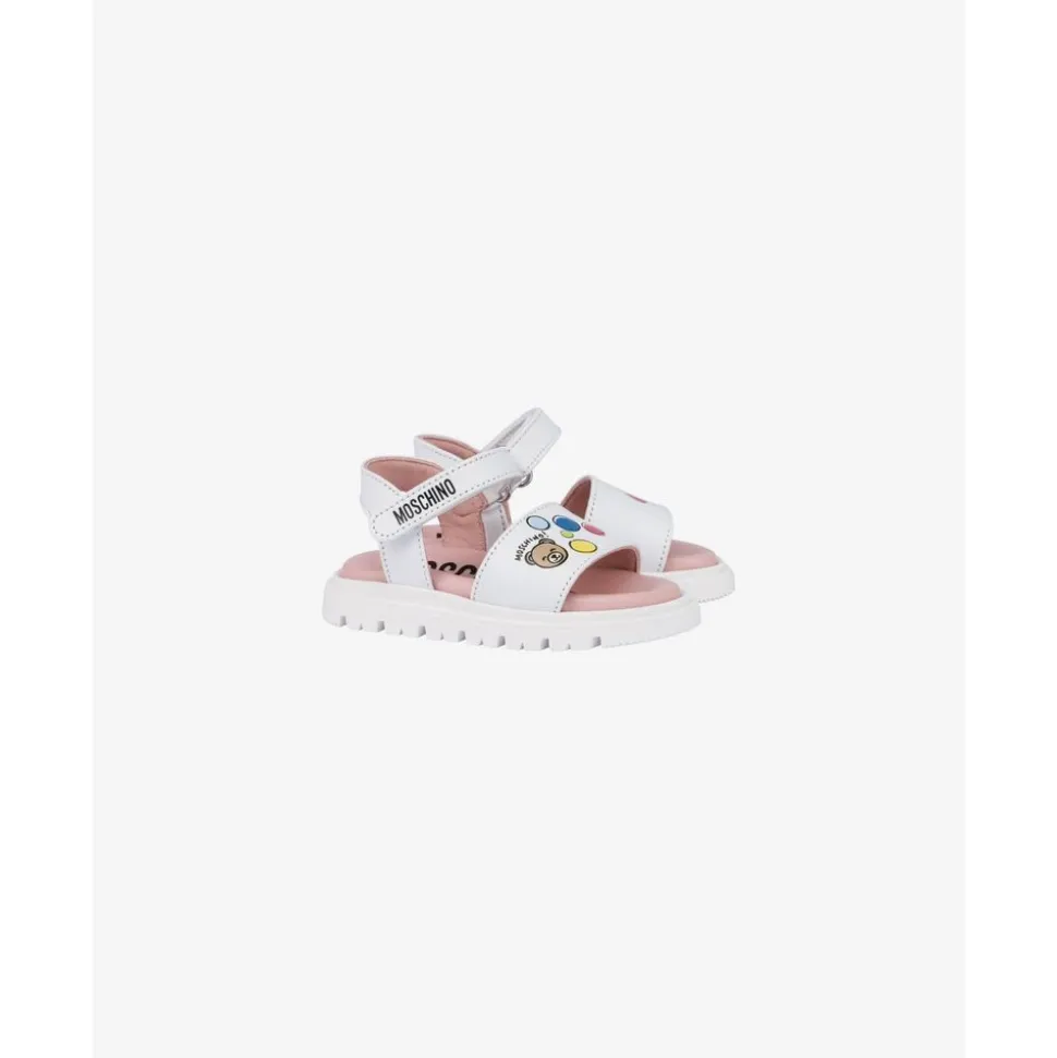Teddy Bear Leather Sandals