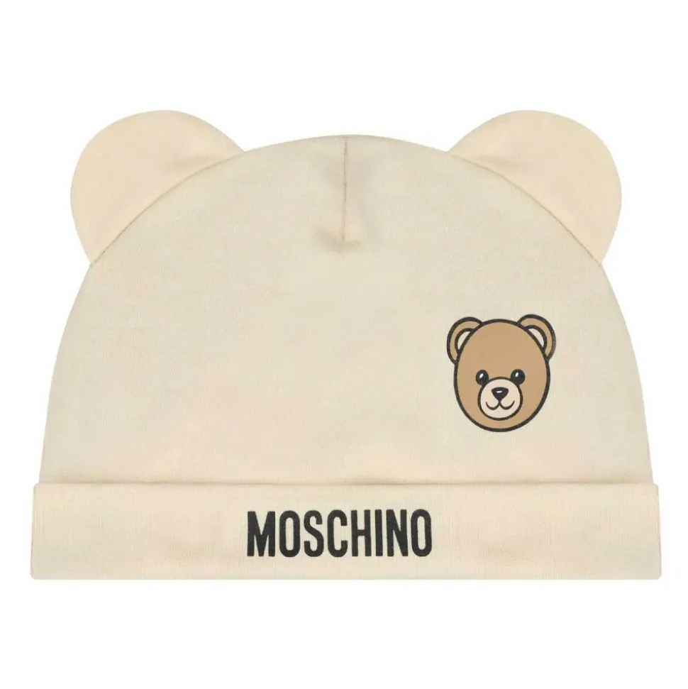 Teddy Bear Logo Hatt og Smekkesett