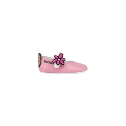 Teddy Patch Nappa Leather Ballet Flats