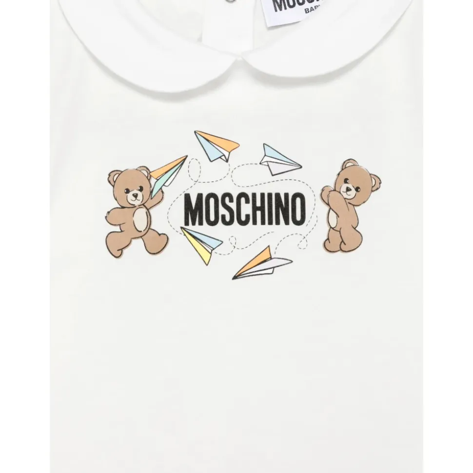 Teddy Print Onesie og Hatt Sett