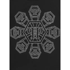 T-shirt Rund Hals SS Strass Monogram