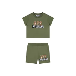 T-skjorte og shortssett i bomullsjersey