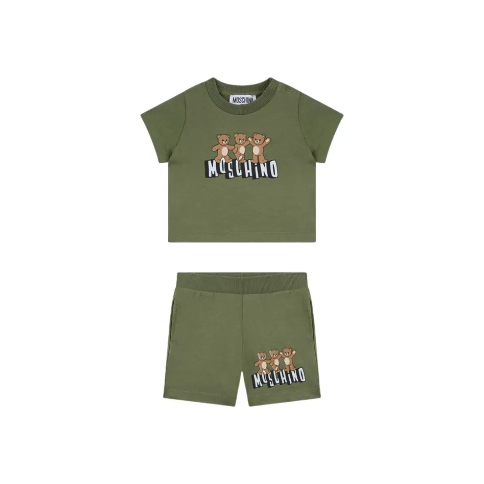 T-skjorte og shortssett i bomullsjersey