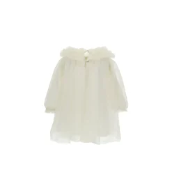 Tulle Polka-dot kjole med logo-charm