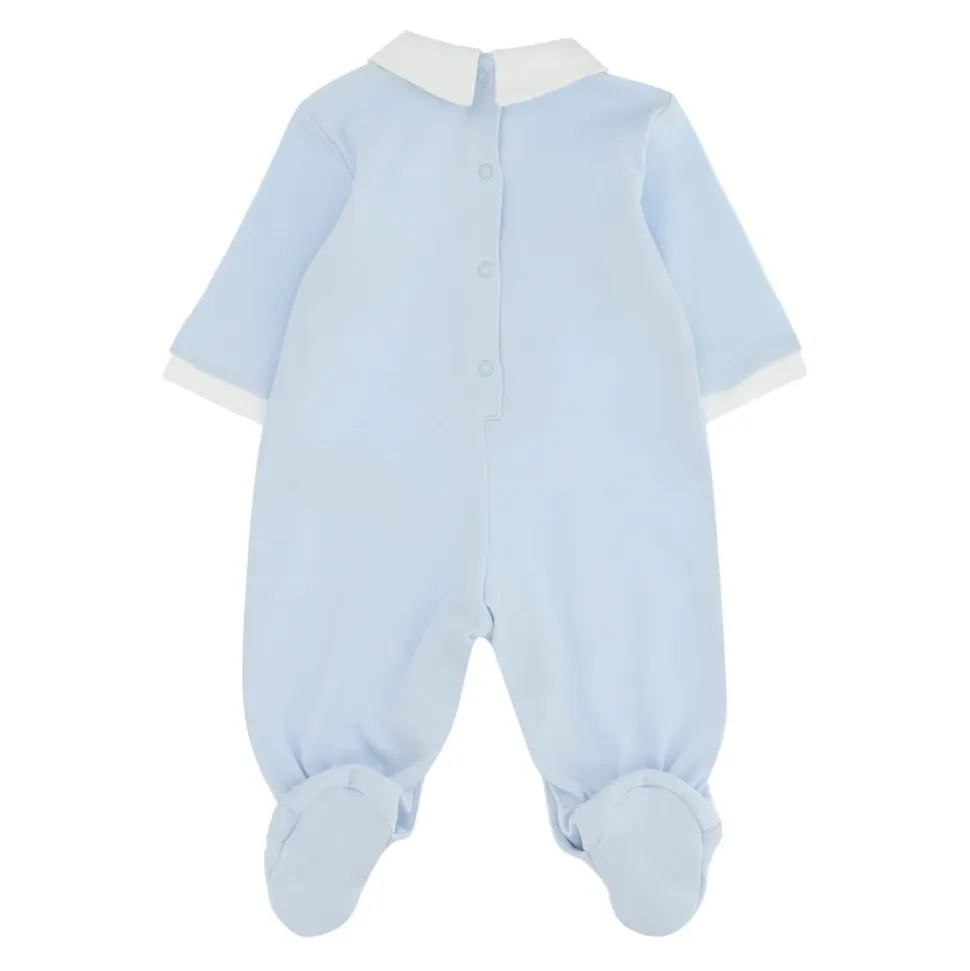 Tutina con patch orsetto e nuvole