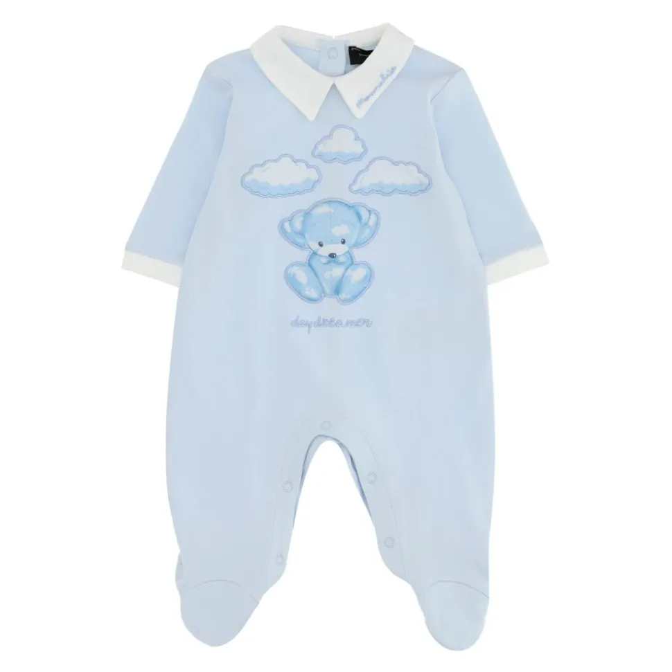 Tutina con patch orsetto e nuvole