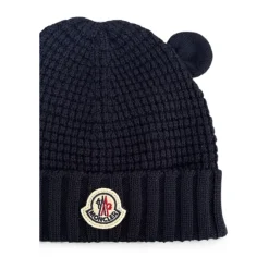 Vaffelstrikket lue med logopatch