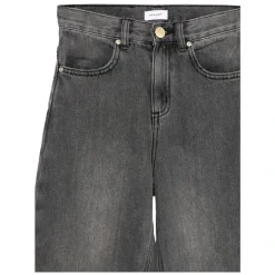 Vide jeans med brodert merkedetalj