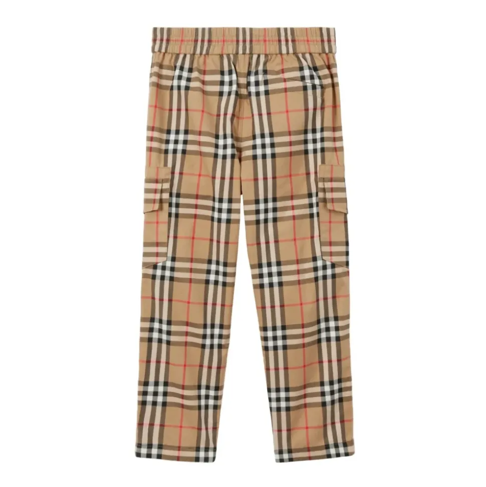 Vintage Check Barnebukser Beige