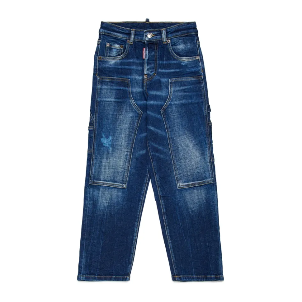 Wide-leg Cargo Jeans