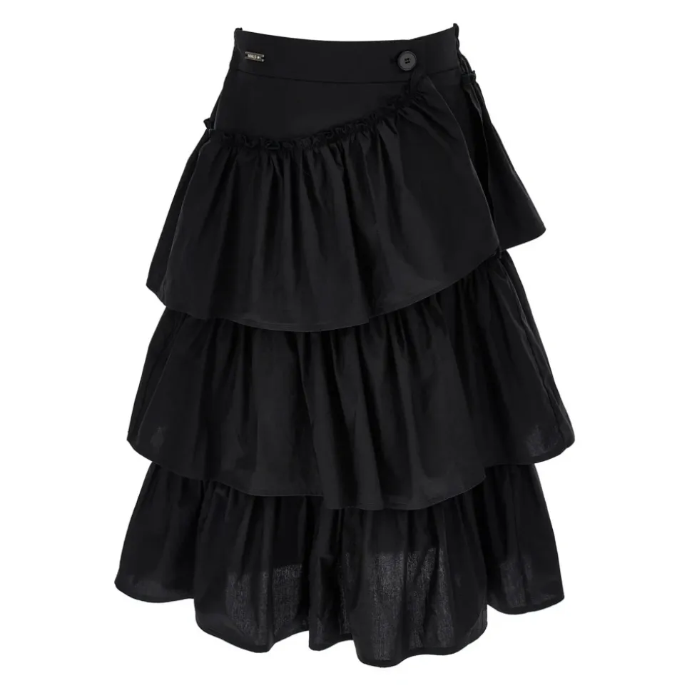 Wrap Poplin Skirt