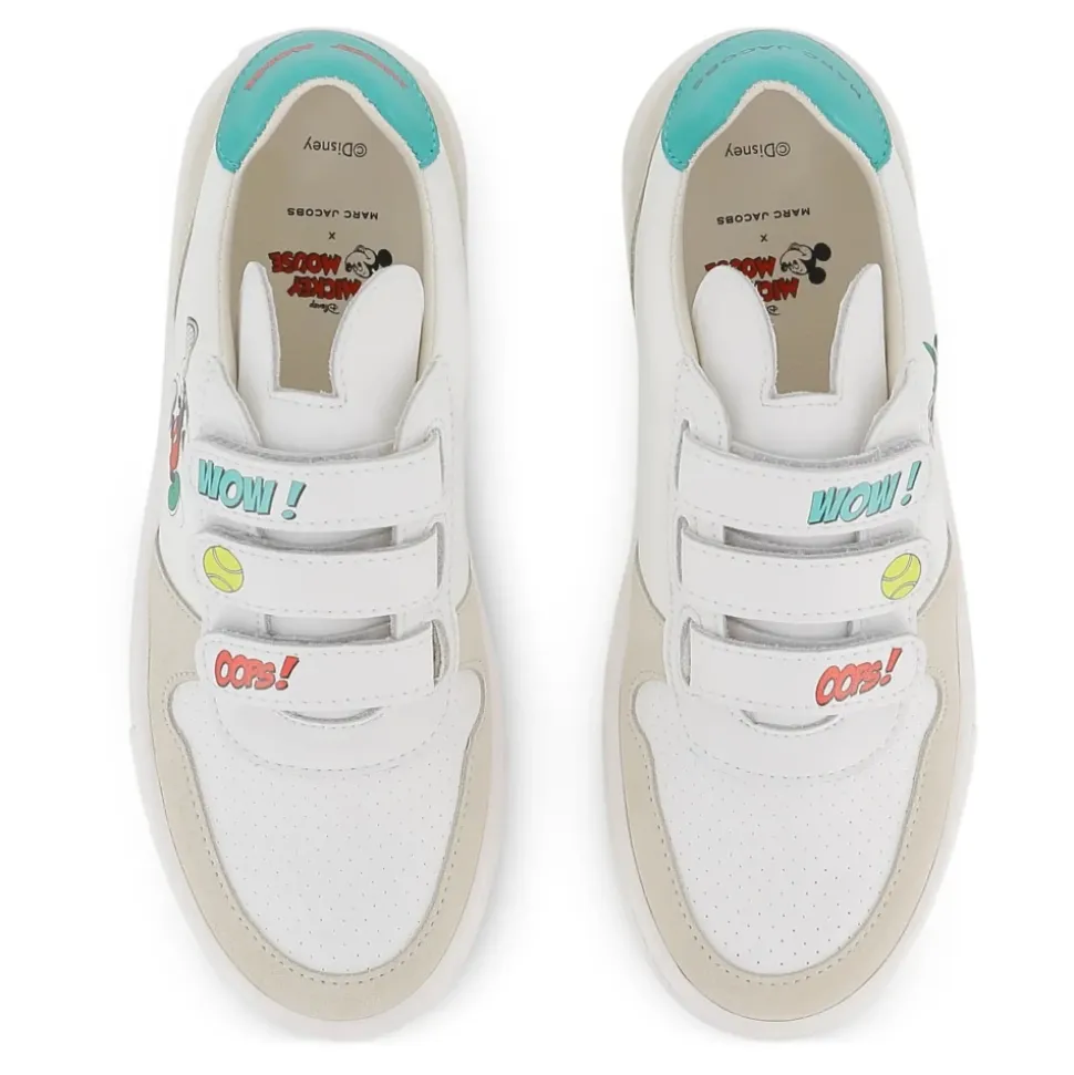 X Disney Printed Leather Sneakers